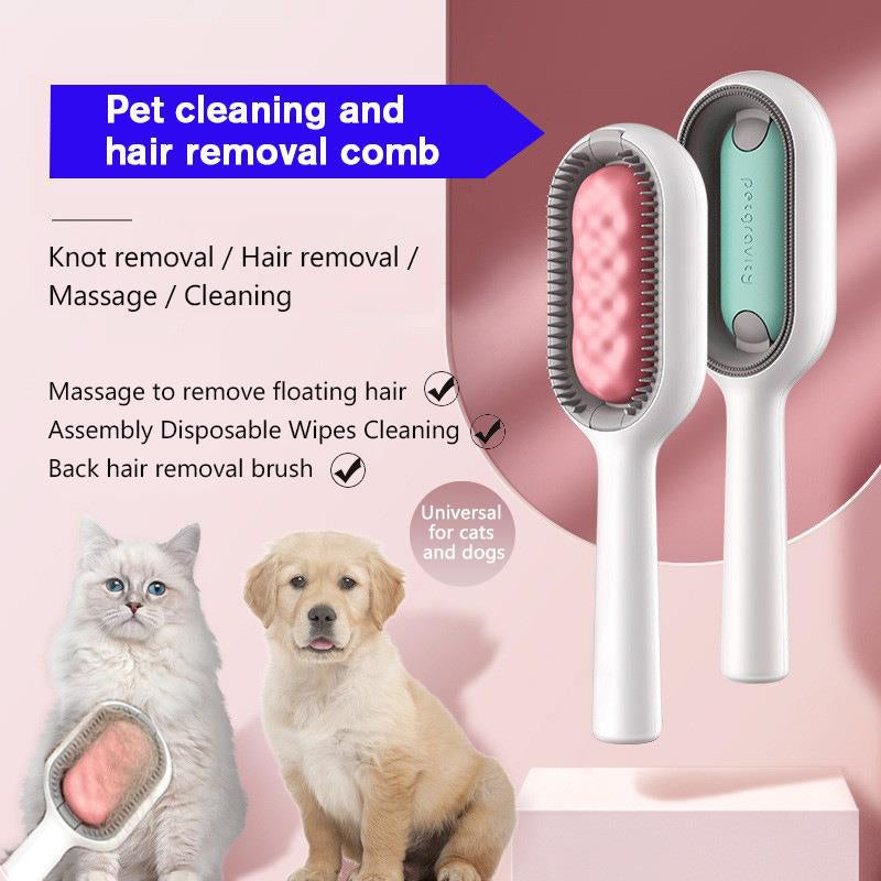 Hair Removal Brushes for Cat Dog/ Pet Grooming Comb with Wipes. –  Servegadgets
