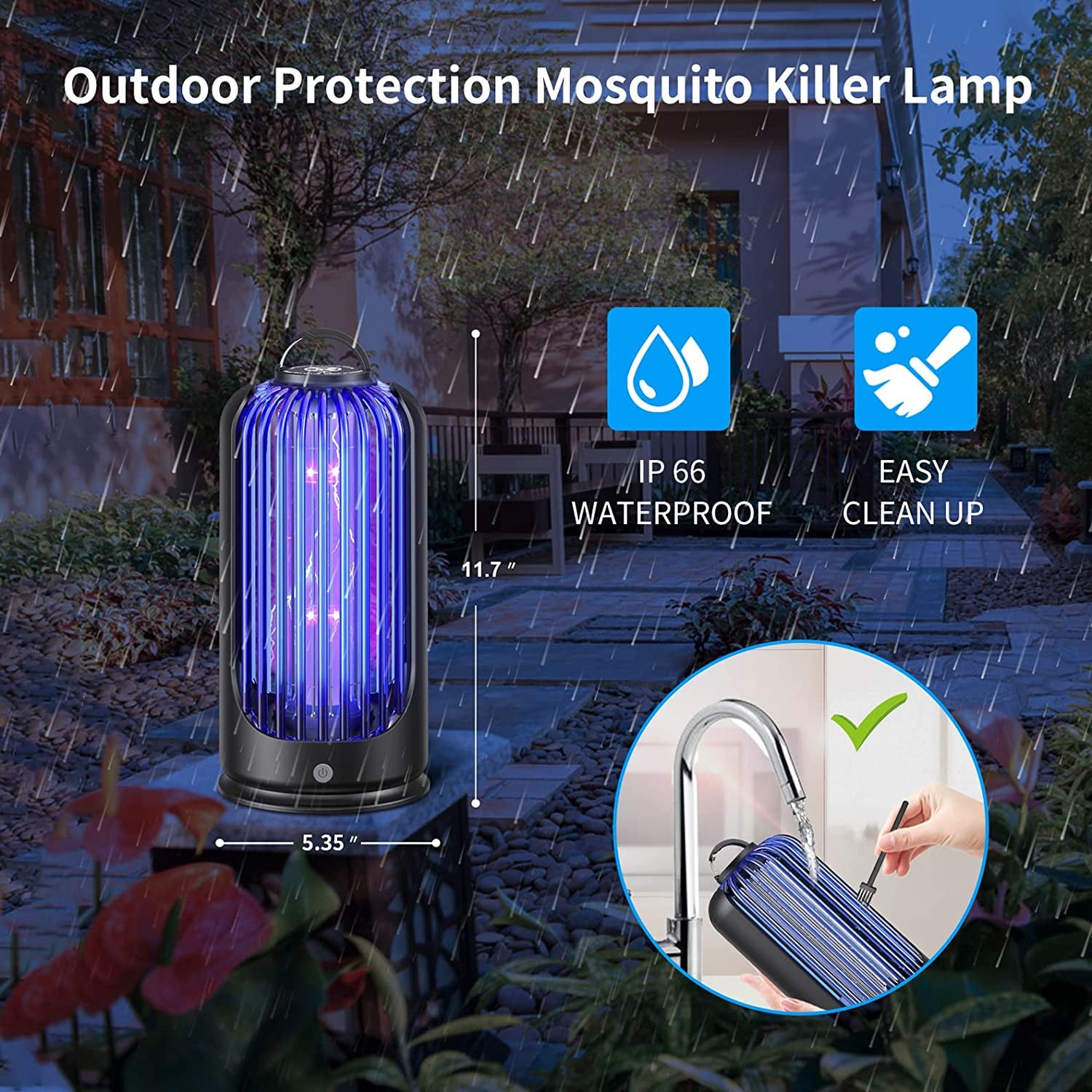 Bug Zapper Outdoor, Mosquito Zapper Fly Zapper for Outdoor Indoor
