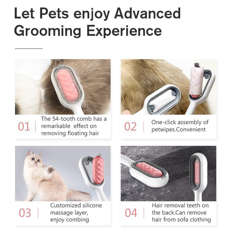 Hair Removal Brushes for Cat Dog/ Pet Grooming Comb with Wipes. –  Servegadgets